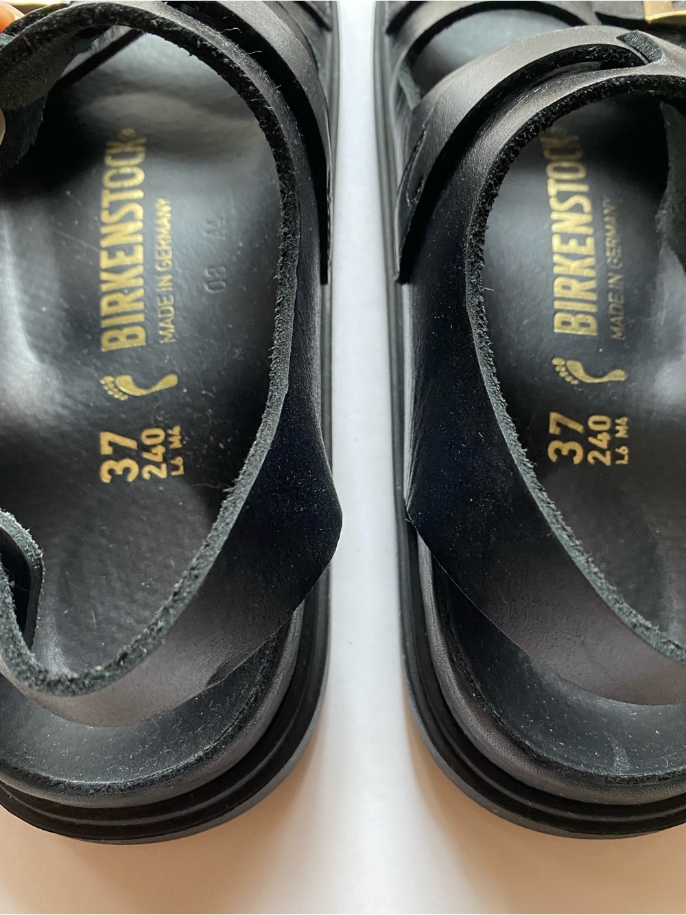 Like New Birkenstock Cannes Exquisite Black Leather Buckle Sandals EU 37 - Picture 2 of 6